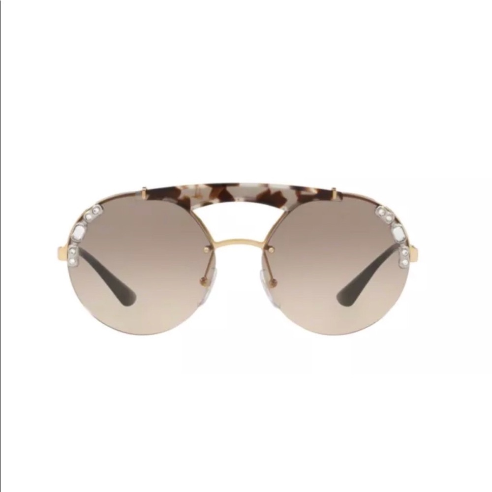 Authentic Prada Round Sunglasses PR 52US C3O3D0 3
